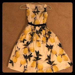 Frock Shop SM lemon print knee length dress